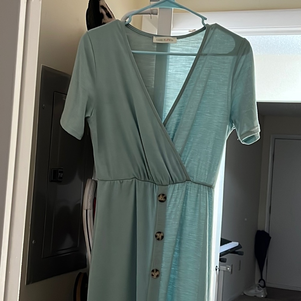Sea foam green maxi dress